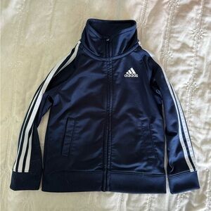 Gently Used! Toddler Boys Adidas Zip Up Jacket, Navy Blue, 24 Months
